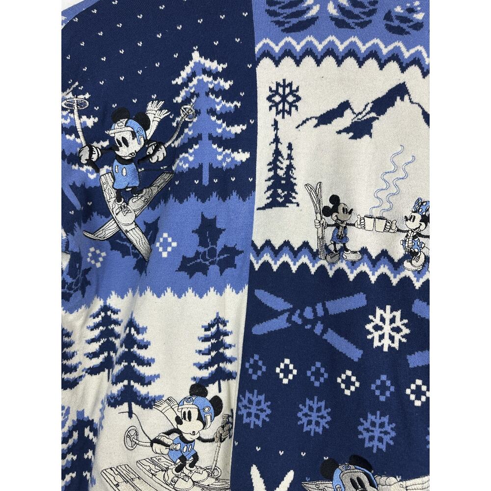 Her Universe Disney Mickey & Minnie Mouse Skiing Patterned Cardigan Oversized LG - Picture 5 of 14